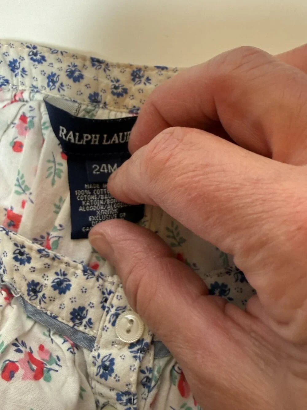 Ralph Lauren 24mo Sweet Baby Girl Boho Floral Dress or Blouse Cotton